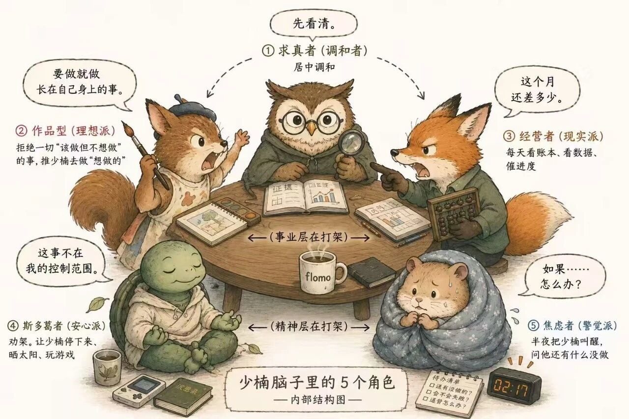 少楠脑子里的 5 个角色